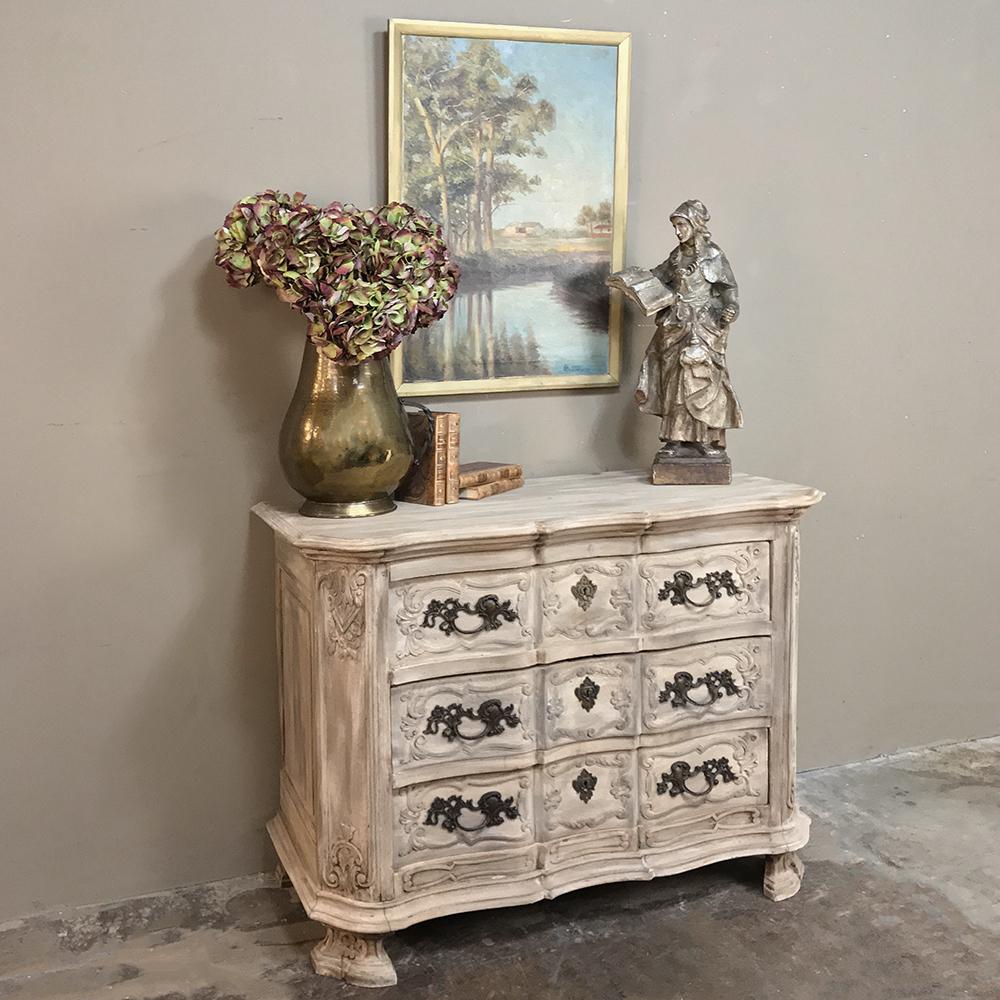 19th Century Country French Louis XIV Stripped Commode In Good Condition In Dallas, TX