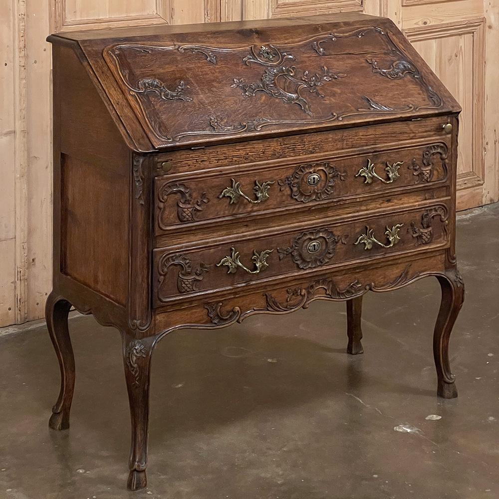 19th Century, Country French Louis XV Secretary In Good Condition For Sale In Dallas, TX