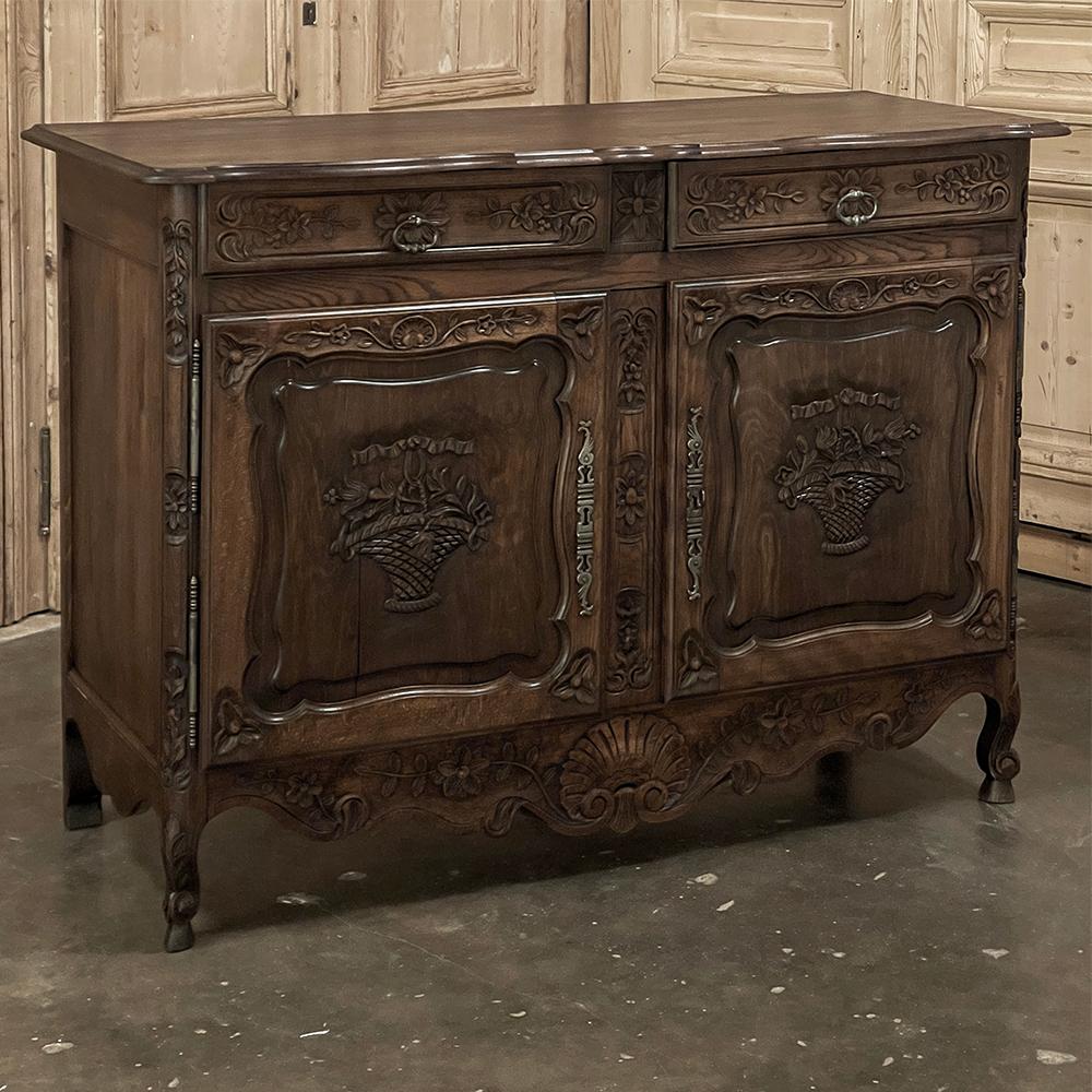 Hand-Carved 19th Century Country French Louis XVI Buffet For Sale