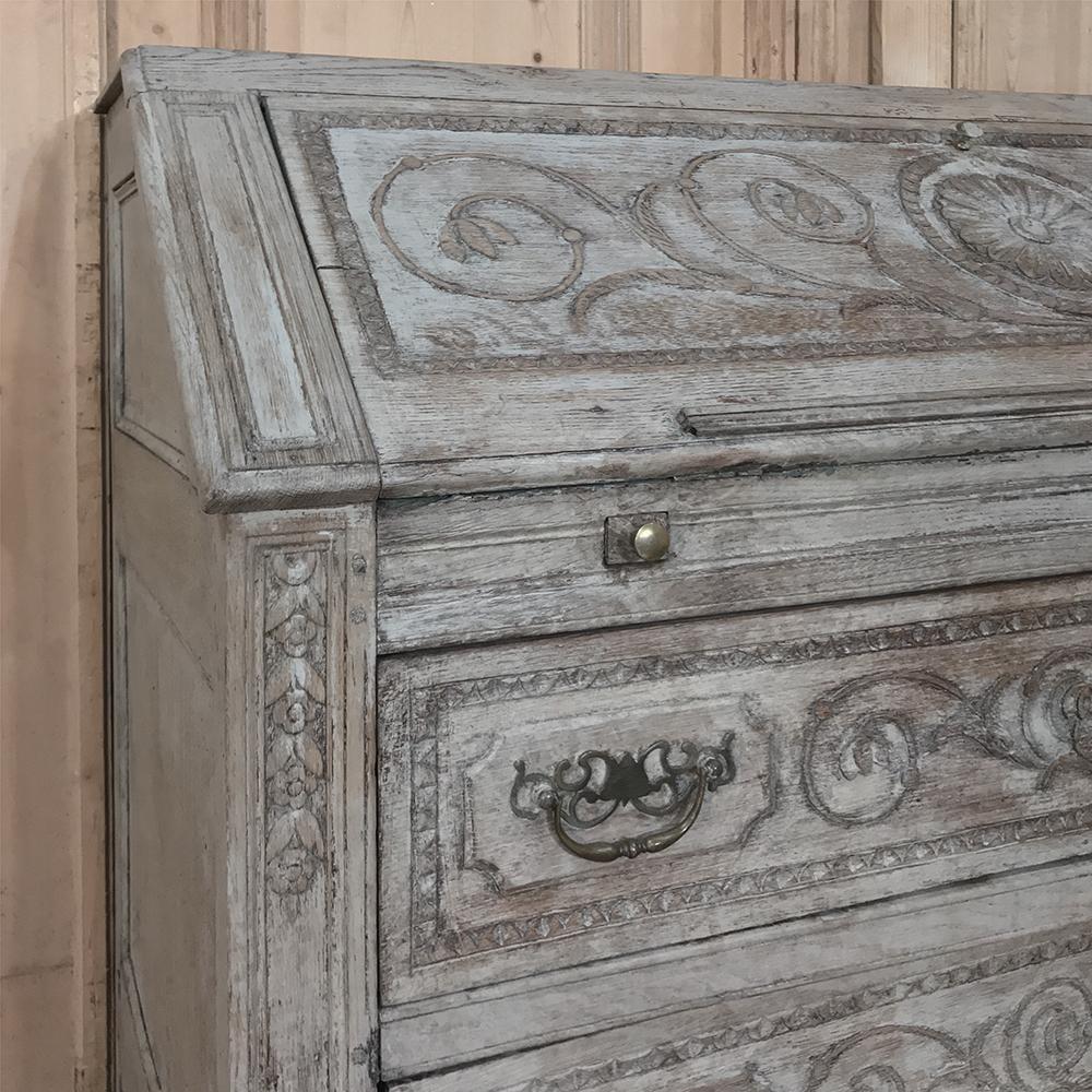 19th Century Country French Louis XVI Painted Secretary 4