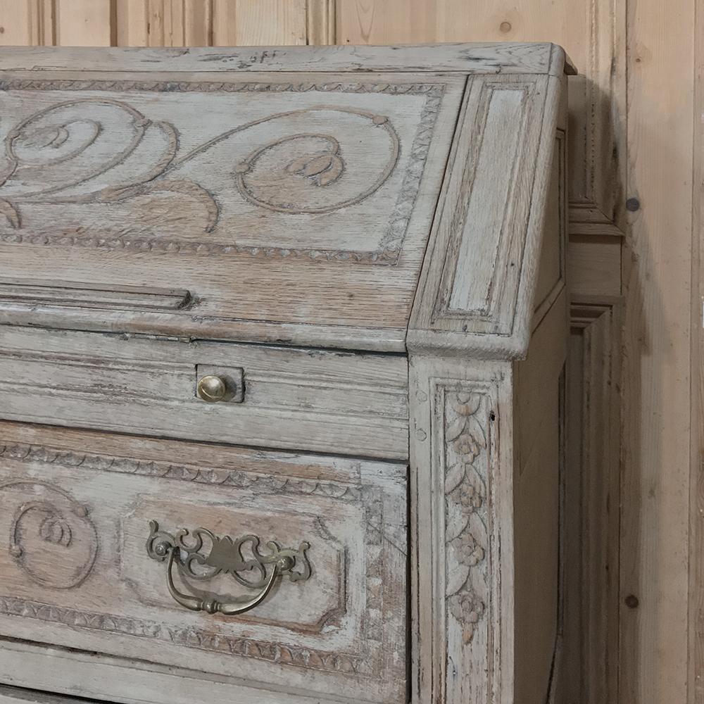 19th Century Country French Louis XVI Painted Secretary 5