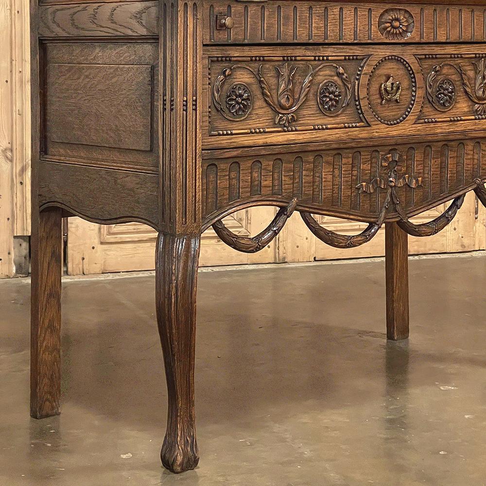 Hand-Carved 19th Century Country French Louis XVI Secretary For Sale