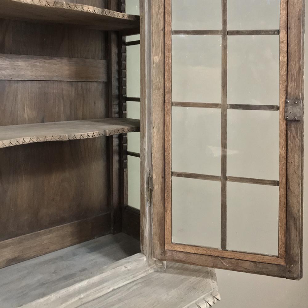 19th Century Country French Louis XVI Stripped Bookcase, Vitrine 2