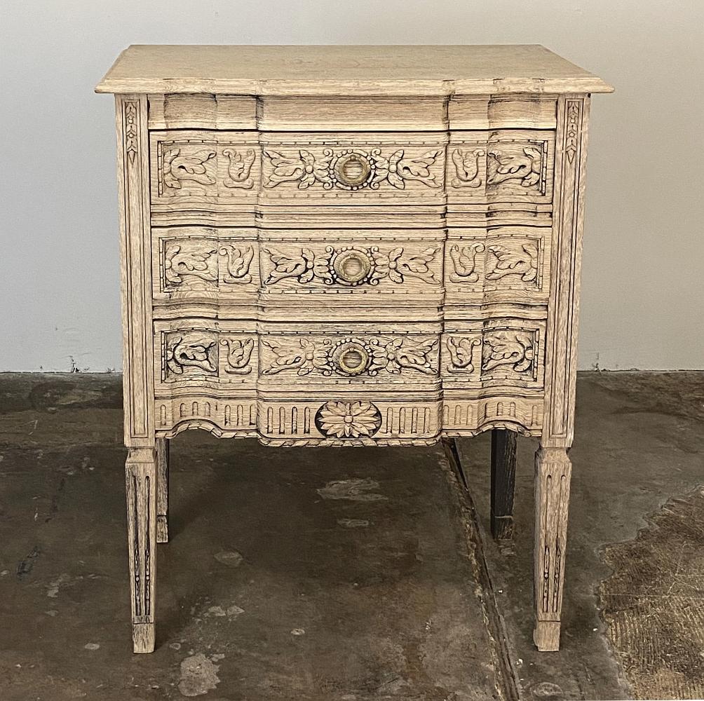 19th Century Country French Louis XVI Stripped Commode In Good Condition In Dallas, TX
