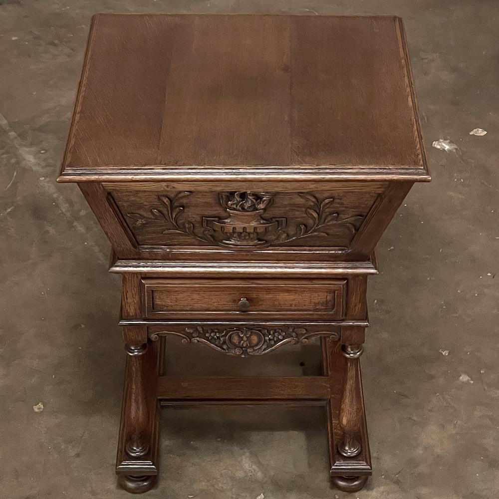 19th Century Country French Mini-Petrin Sewing Cabinet ~ End Table For Sale 3
