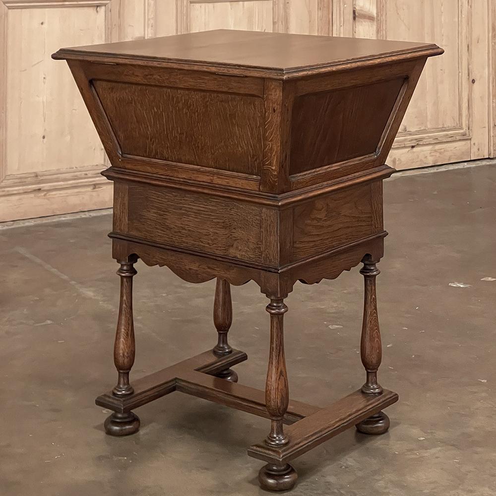 19th Century Country French Mini-Petrin Sewing Cabinet ~ End Table For Sale 7