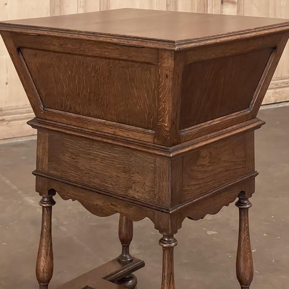 19th Century Country French Mini-Petrin Sewing Cabinet ~ End Table For Sale 8
