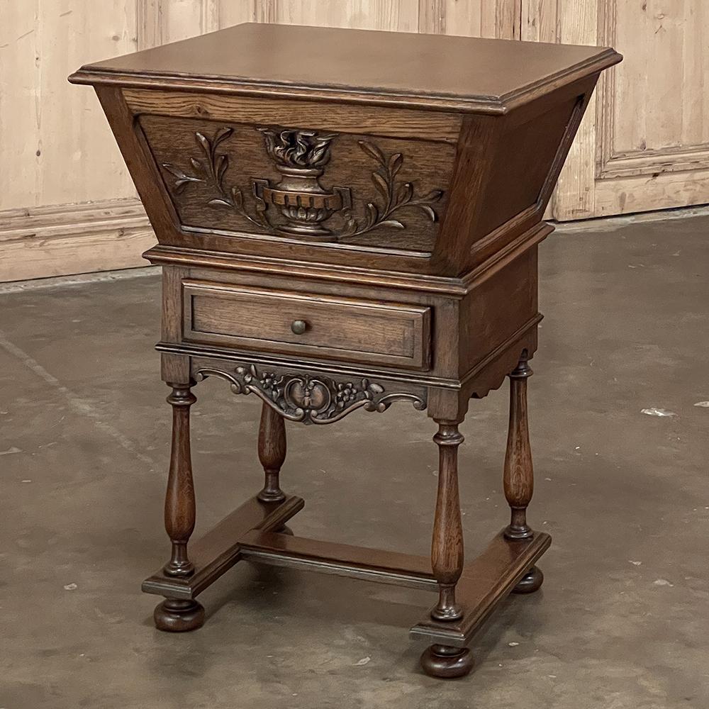 French Provincial 19th Century Country French Mini-Petrin Sewing Cabinet ~ End Table For Sale