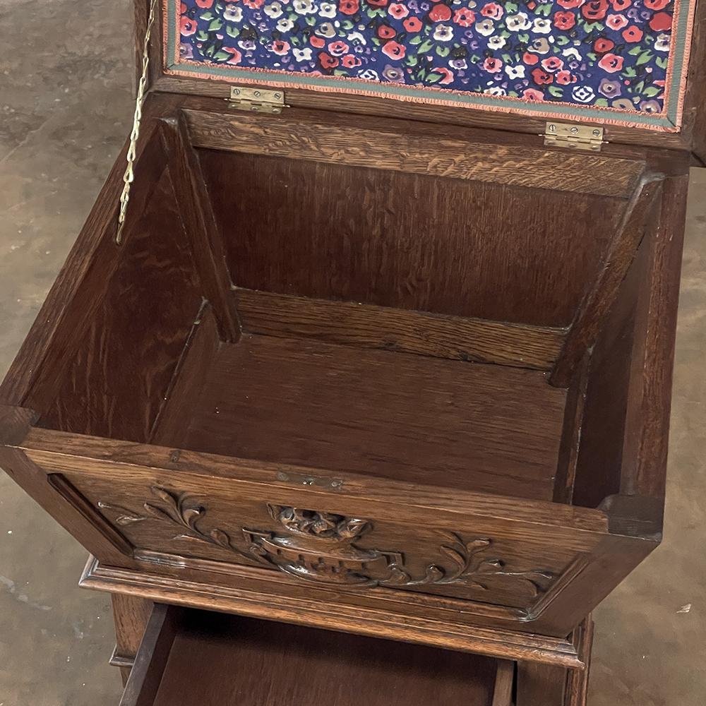 19th Century Country French Mini-Petrin Sewing Cabinet ~ End Table For Sale 1