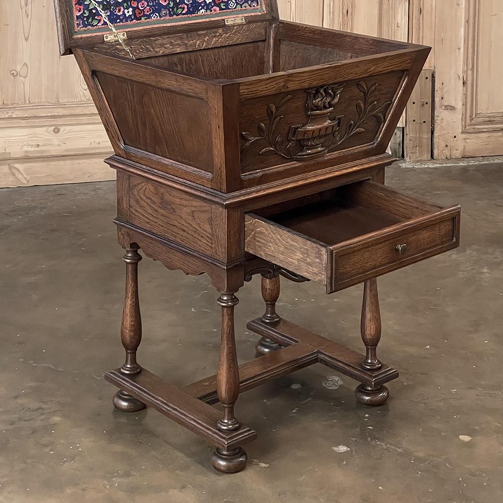 19th Century Country French Mini-Petrin Sewing Cabinet ~ End Table For Sale 2