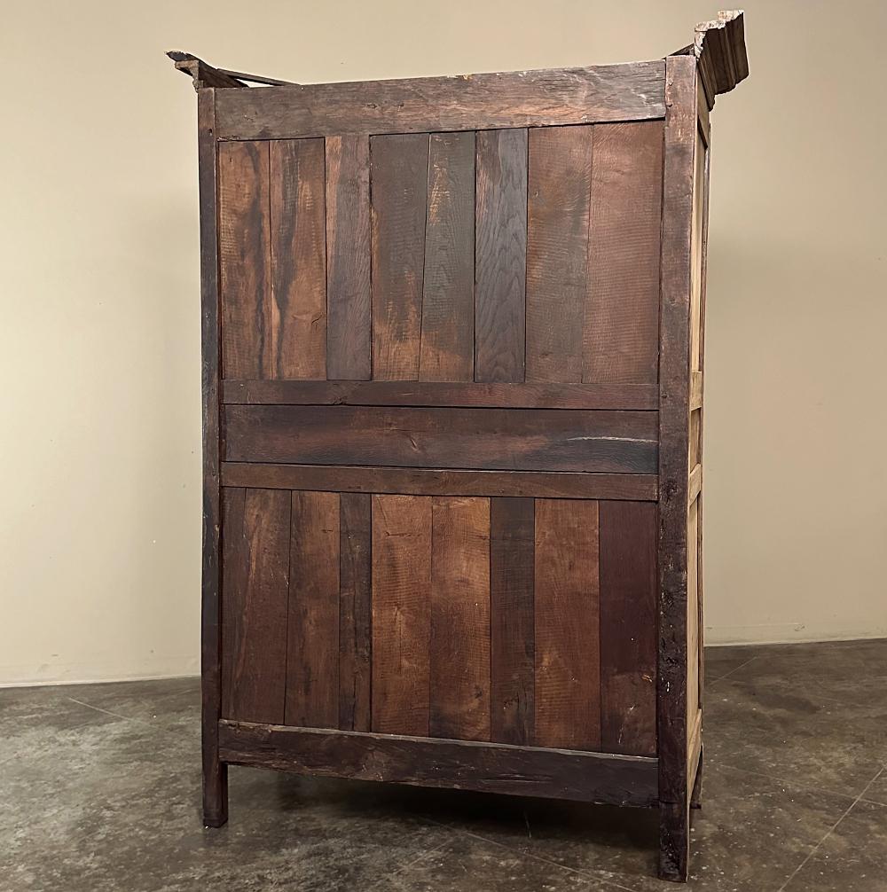 19th Century Country French Normandie Armoire in Stripped Oak For Sale 15