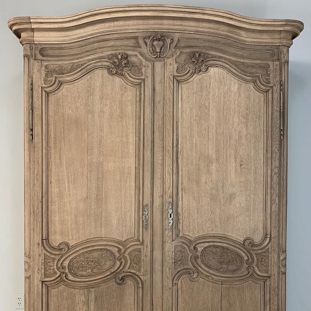 19th Century Country French Normandy Stripped Oak Armoire 4