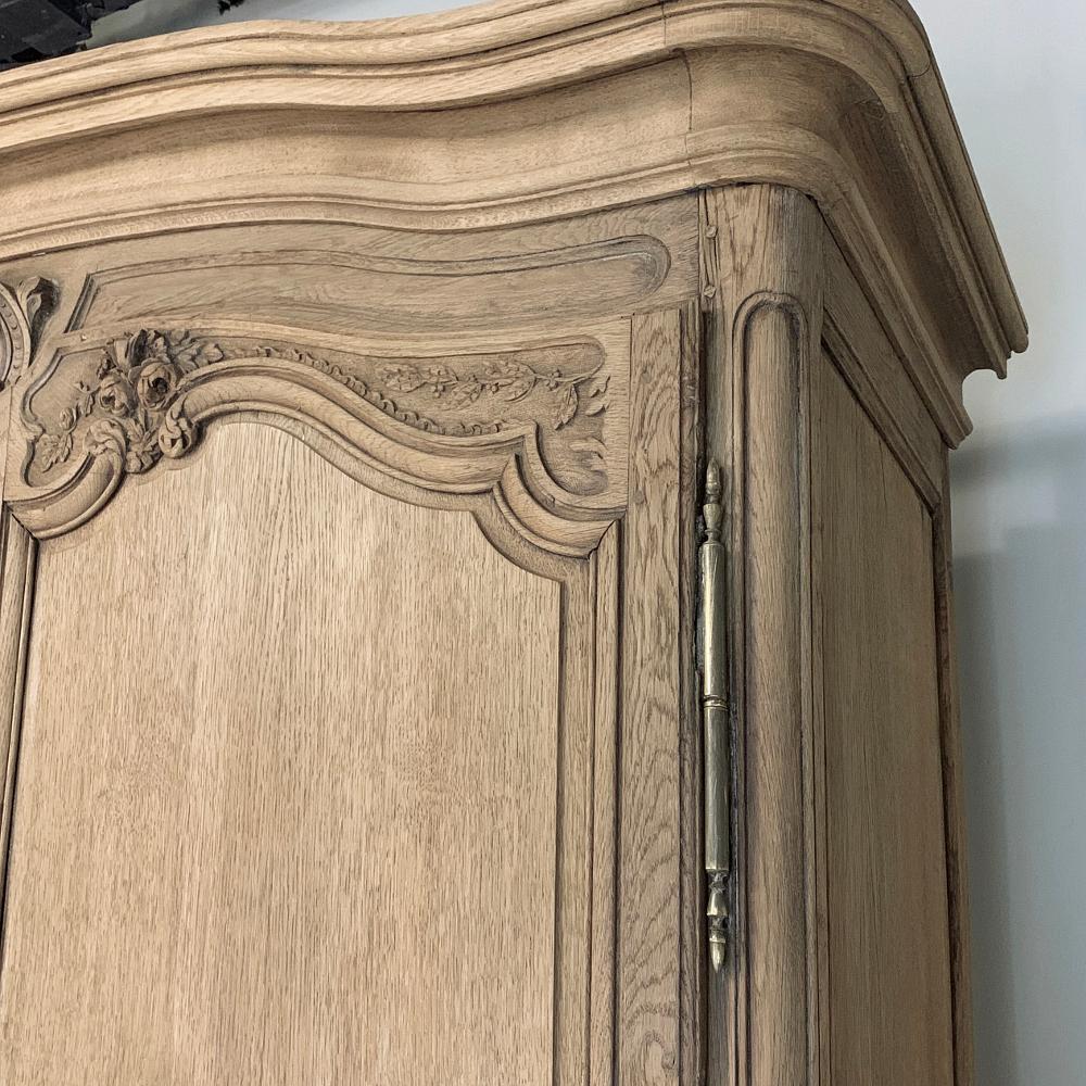 19th Century Country French Normandy Stripped Oak Armoire 2