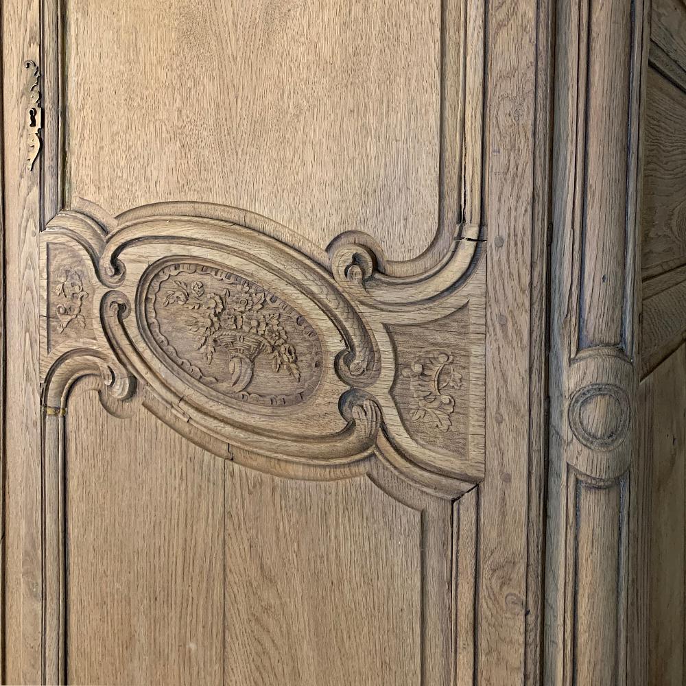 19th Century Country French Normandy Stripped Oak Armoire 3