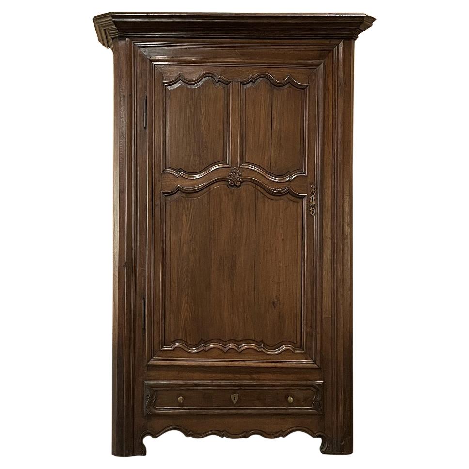 Bonnetier de campagne en chêne français du 19ème siècle, armoire