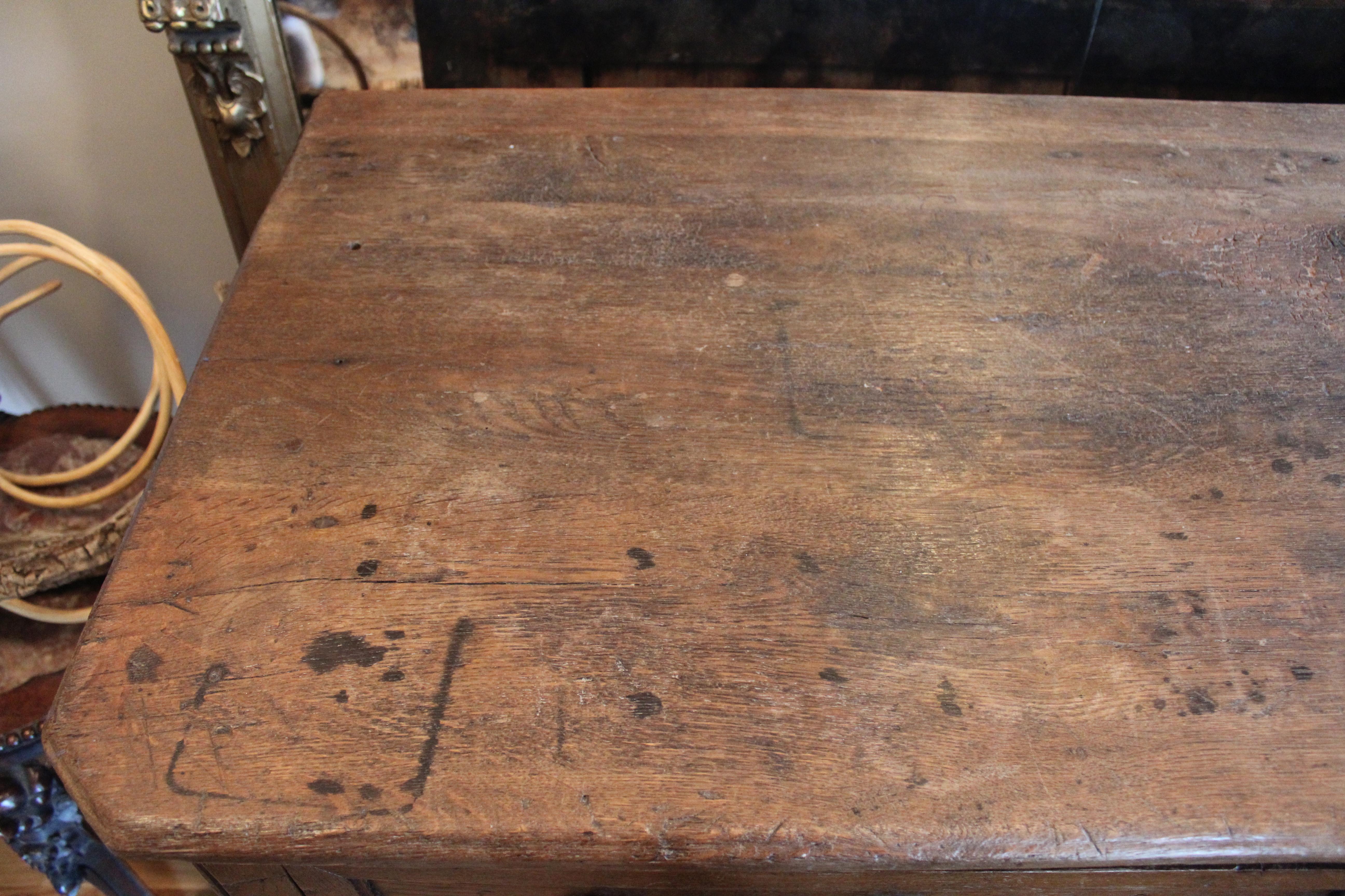 Hand-Crafted 19th Century Country French Oak Bureau