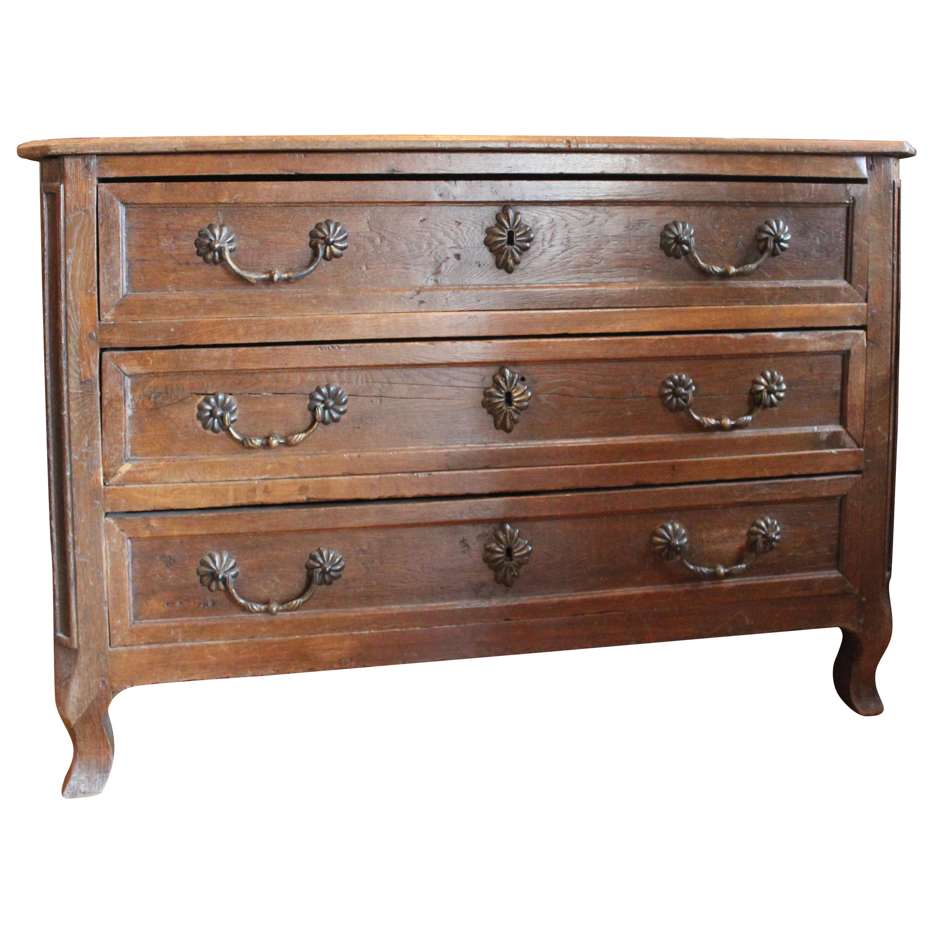 19th Century Country French Oak Bureau