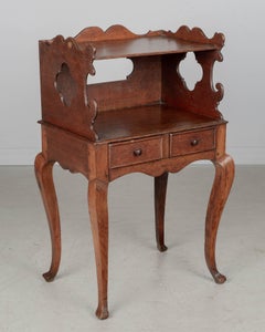19th Century Country French Oak Chevet or Bed Side Table