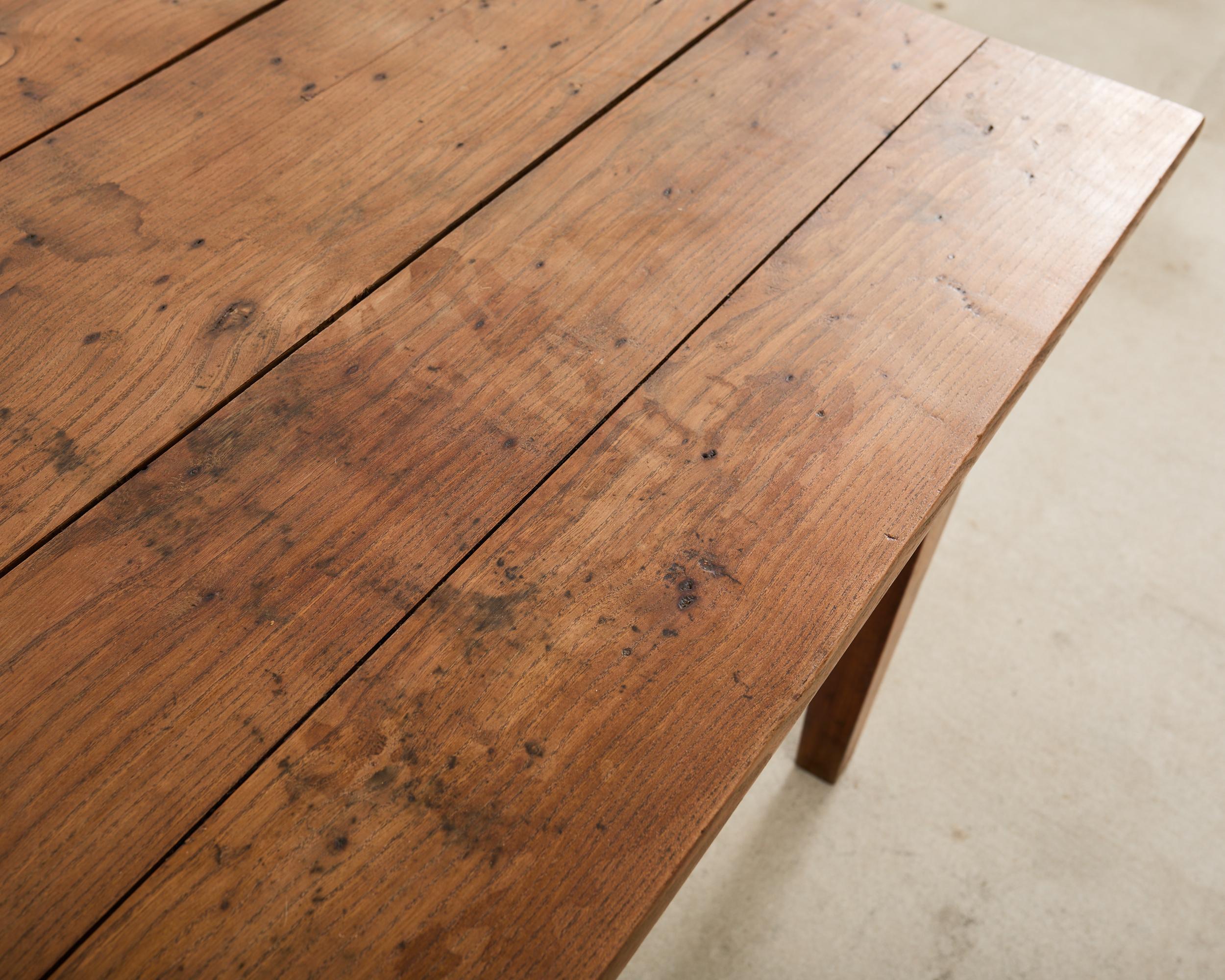 19th Century Country French Oak Farmhouse Dining Table 9.75 Ft en vente 6