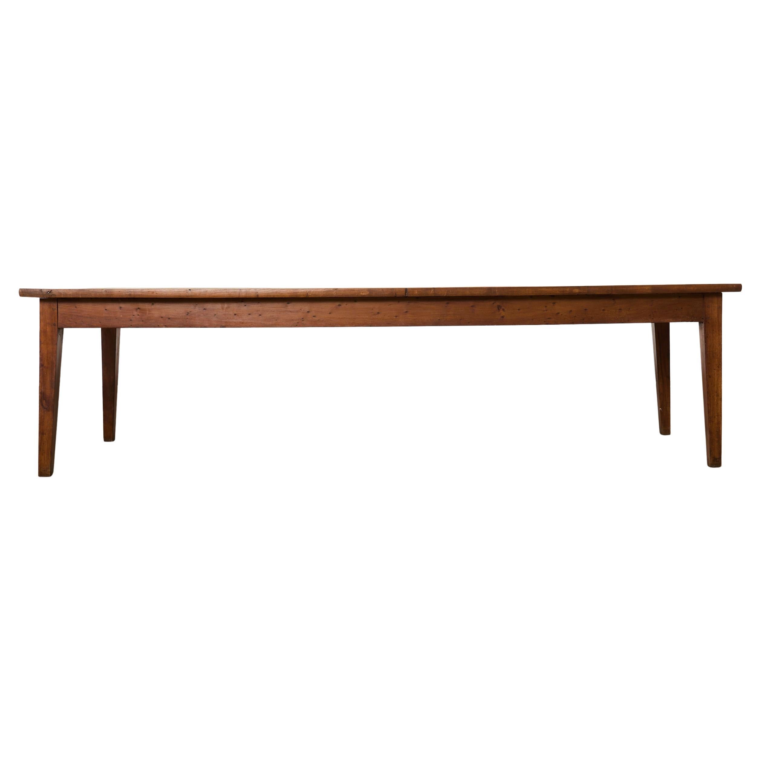 19th Century Country French Oak Farmhouse Dining Table 9.75 Ft en vente