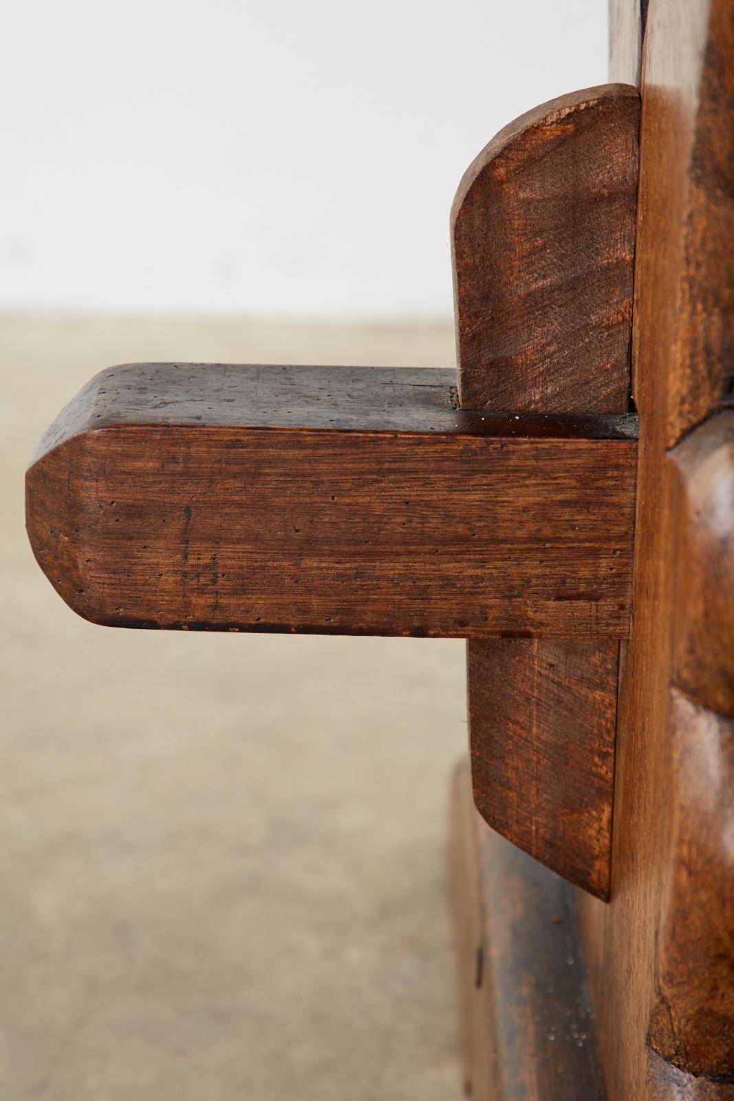 19th Century Country French Oak Farmhouse Trestle Dining Table 9