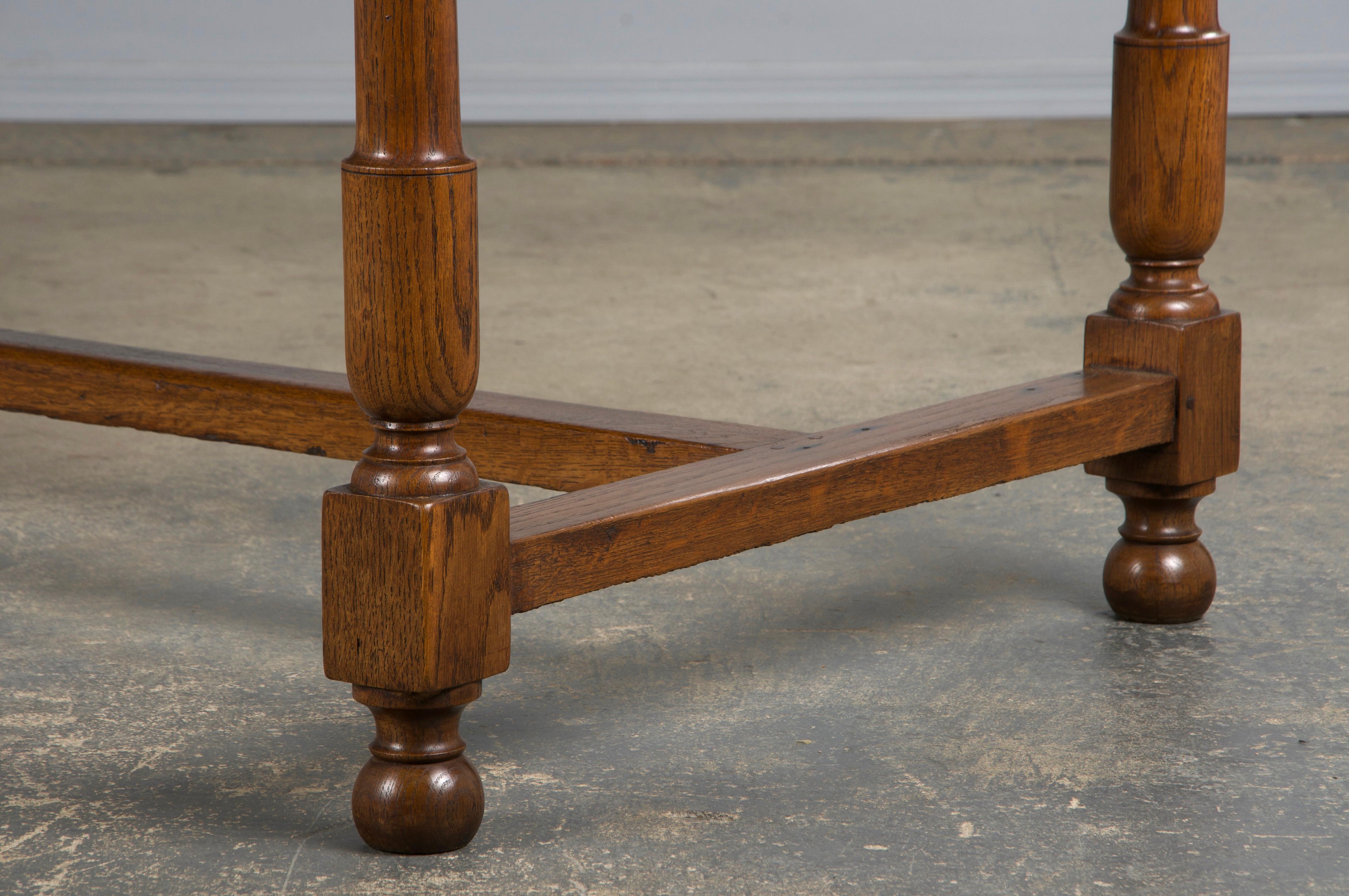 19th Century Country French Oak Farmhouse Trestle Harvest Table For Sale 14
