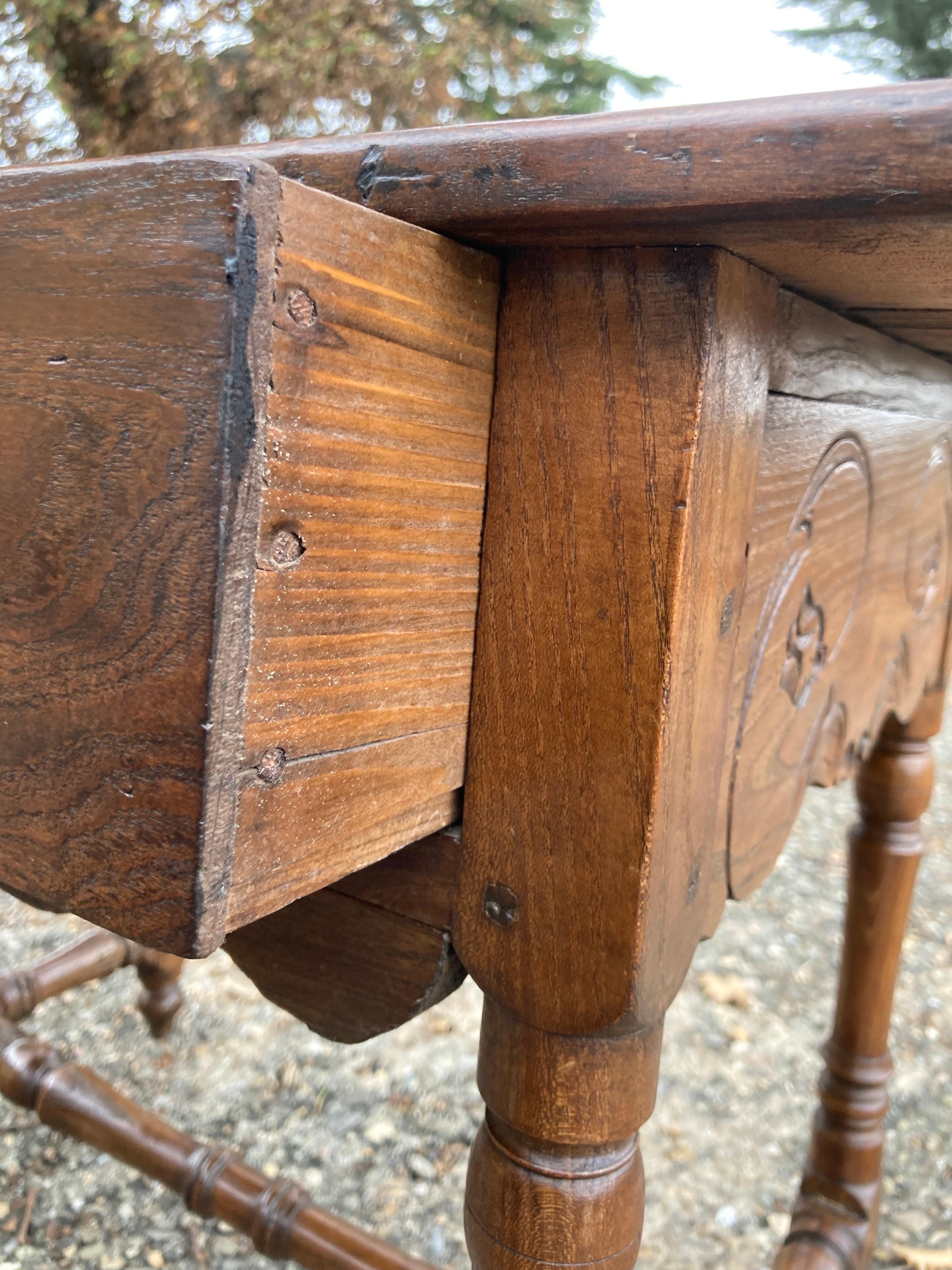 19th Century Country French Oak Side Table / End Table 9