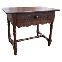 19th Century Country French Oak Side Table / End Table