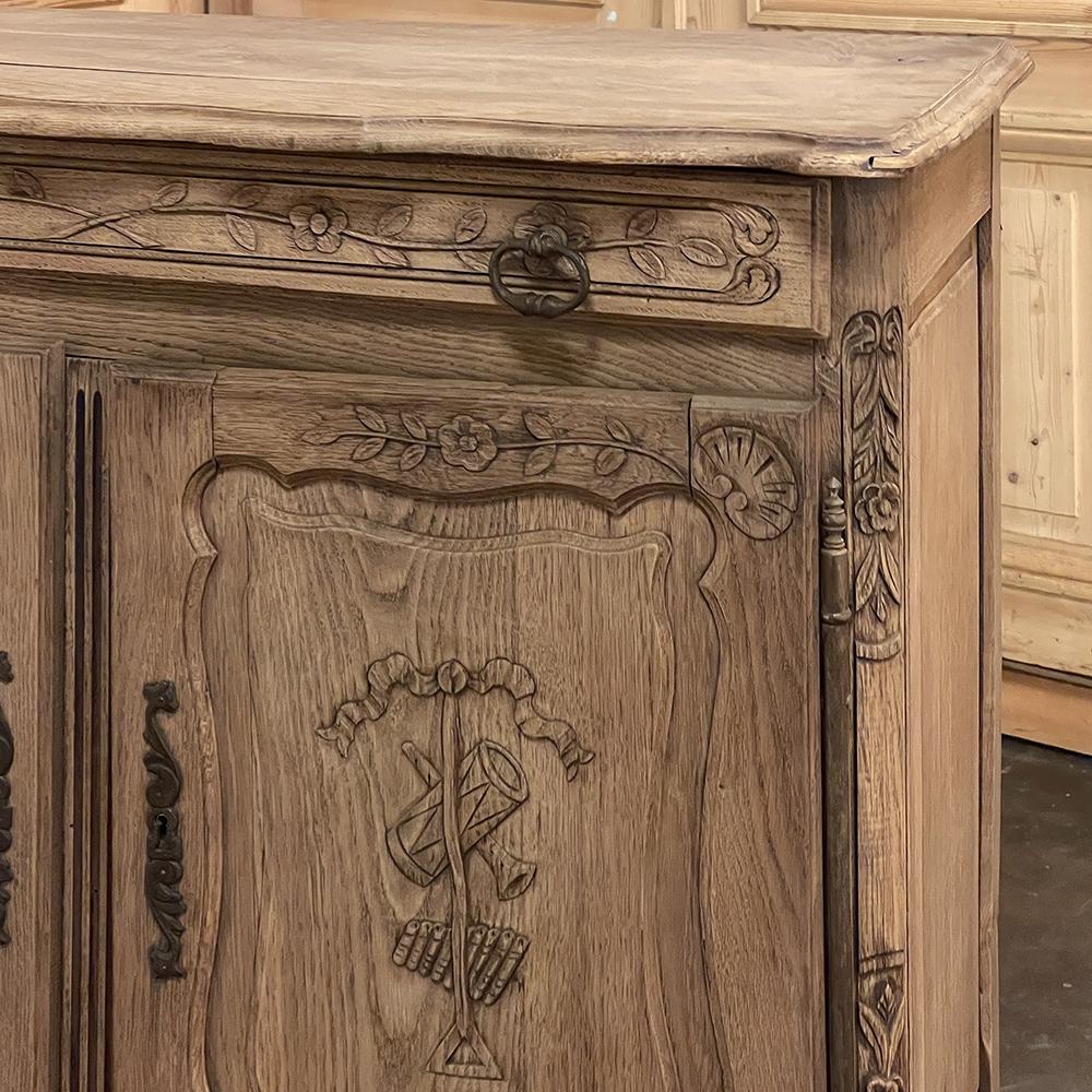 19th Century Country French Petite Buffet in Stripped Oak 8