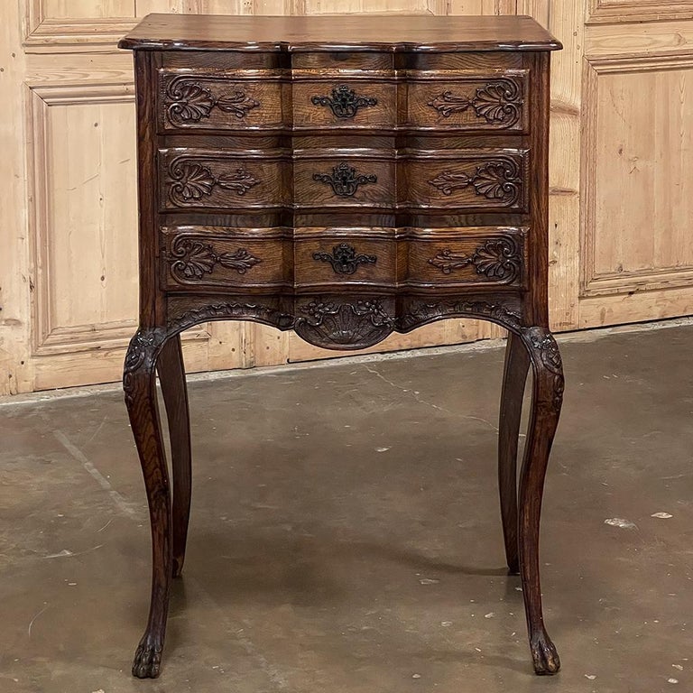 19th Century Country French petite commode ~ nightstand will make the perfect finishing touch for your classic, casual decor! Ideal to use in virtually any room between windows, in a seating group or of course as a bedside companion, its three