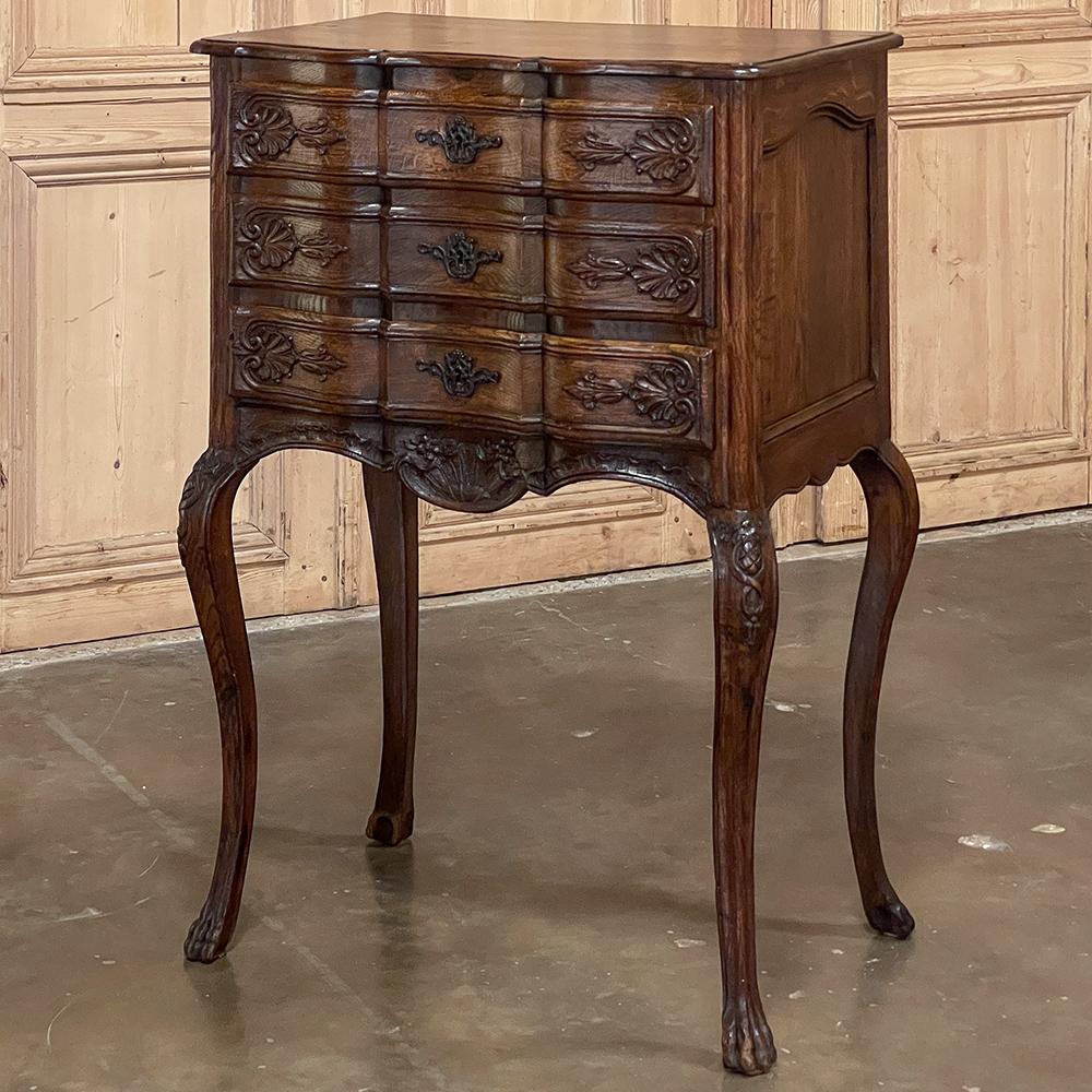 Hand-Crafted 19th Century Country French Petite Commode, Nightstand For Sale