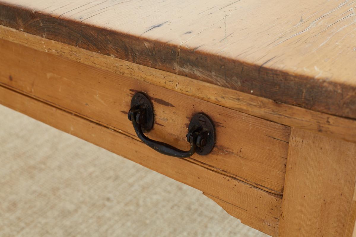 19th Century Country French Pine Farm Table 7