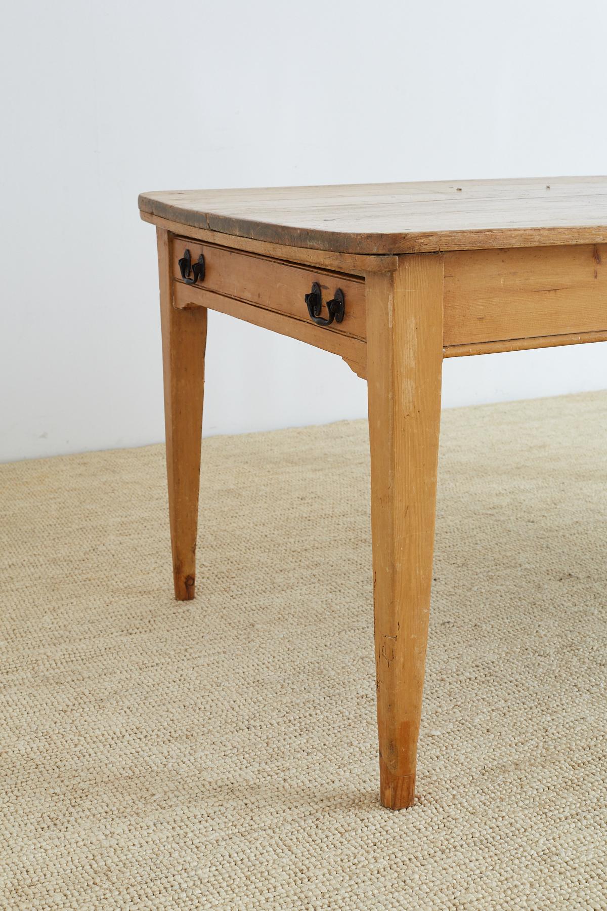 19th Century Country French Pine Farm Table 8