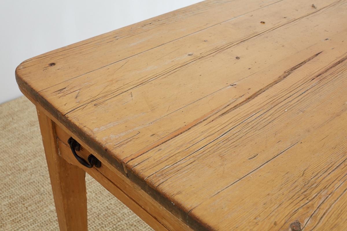 19th Century Country French Pine Farm Table 9