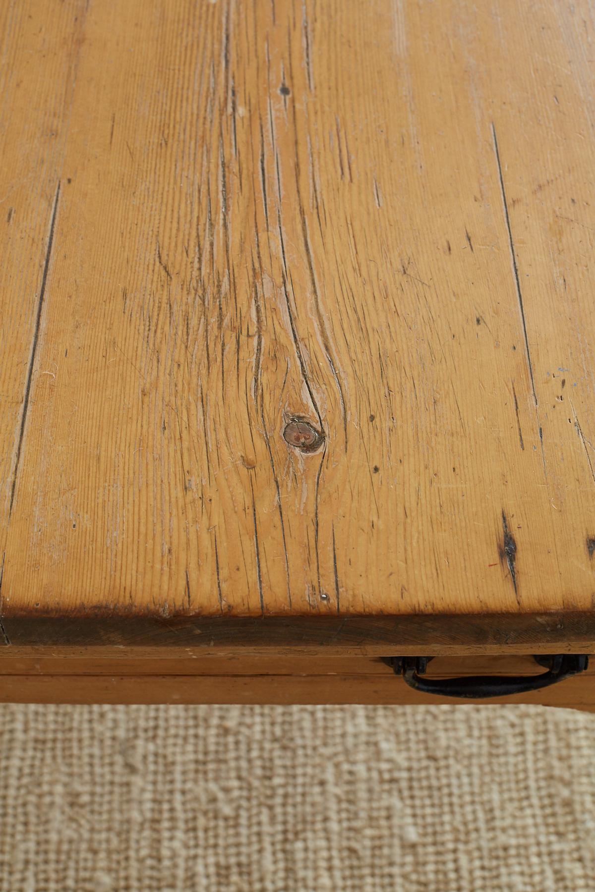 19th Century Country French Pine Farm Table 13