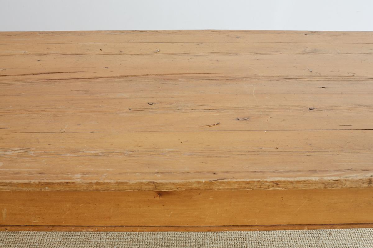 Hand-Crafted 19th Century Country French Pine Farm Table