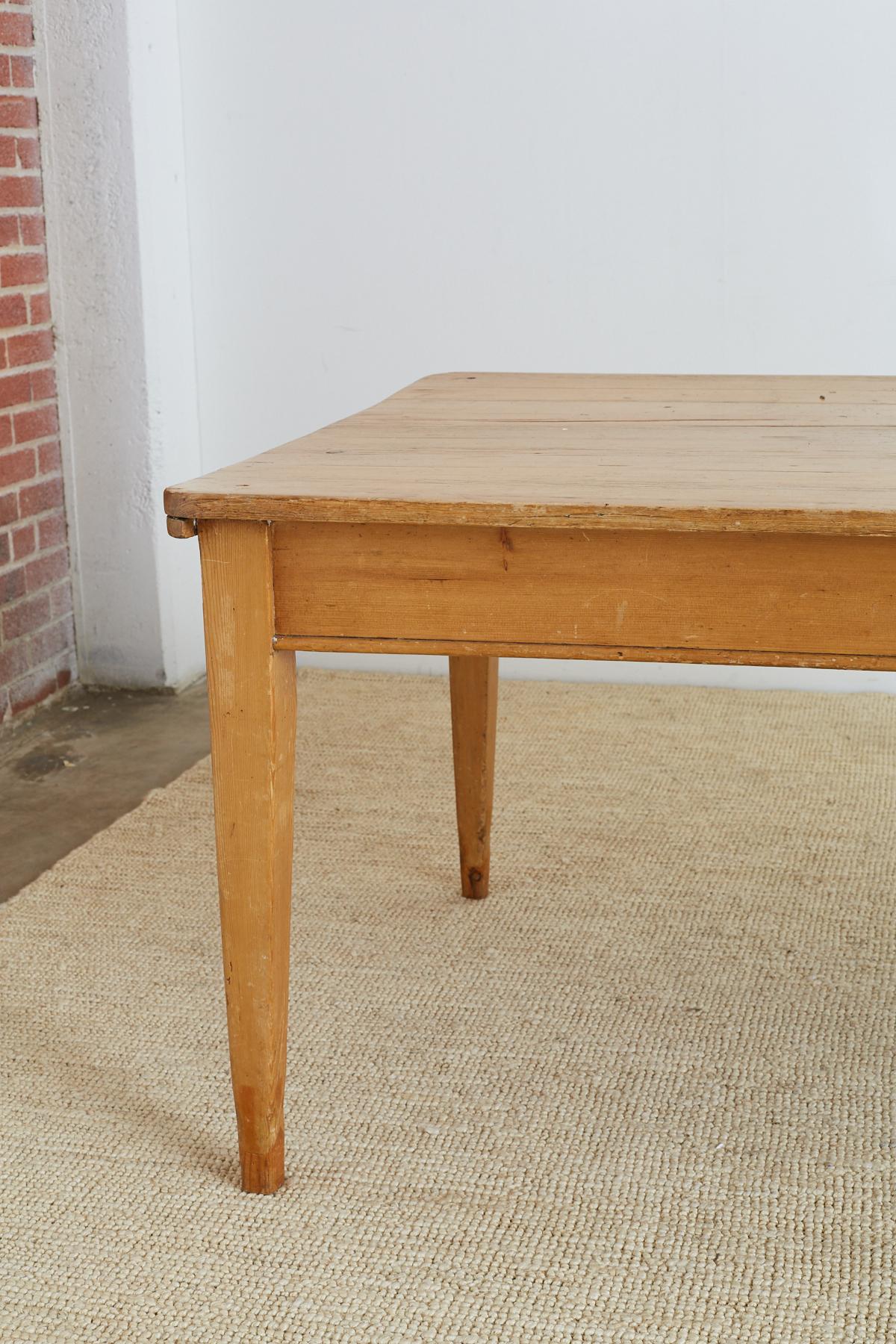 19th Century Country French Pine Farm Table 4