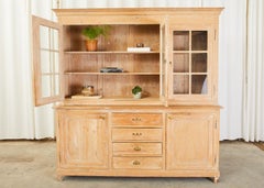 19th Century Country French Pine Farmhouse Bookcase Cabinet