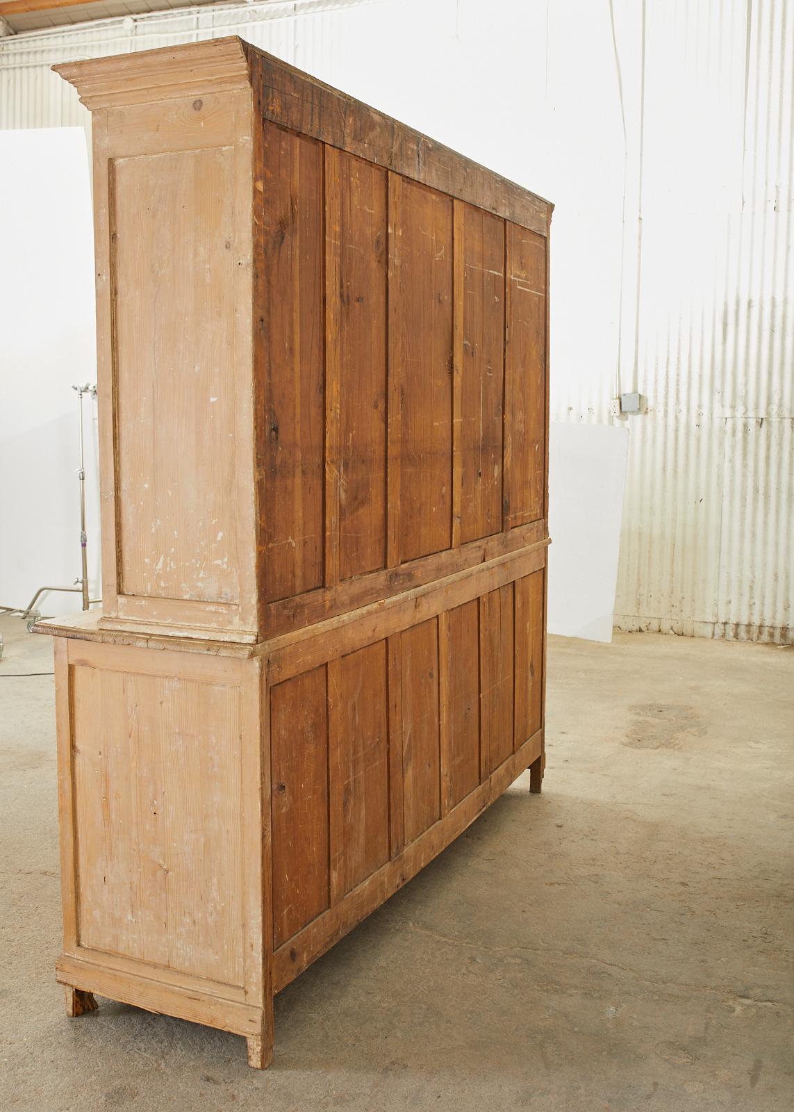 19th Century Country French Pine Farmhouse Bookcase Cabinet 14