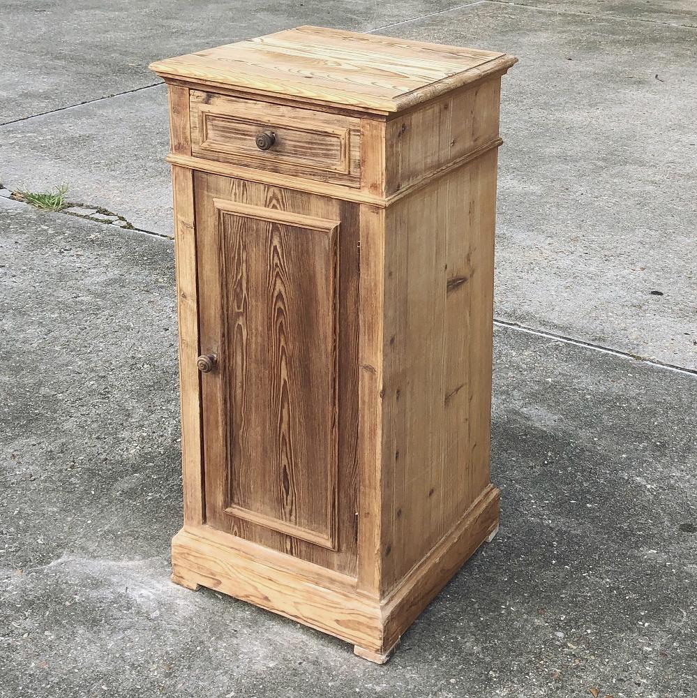 Rustic 19th Century Country French Pine Nightstand