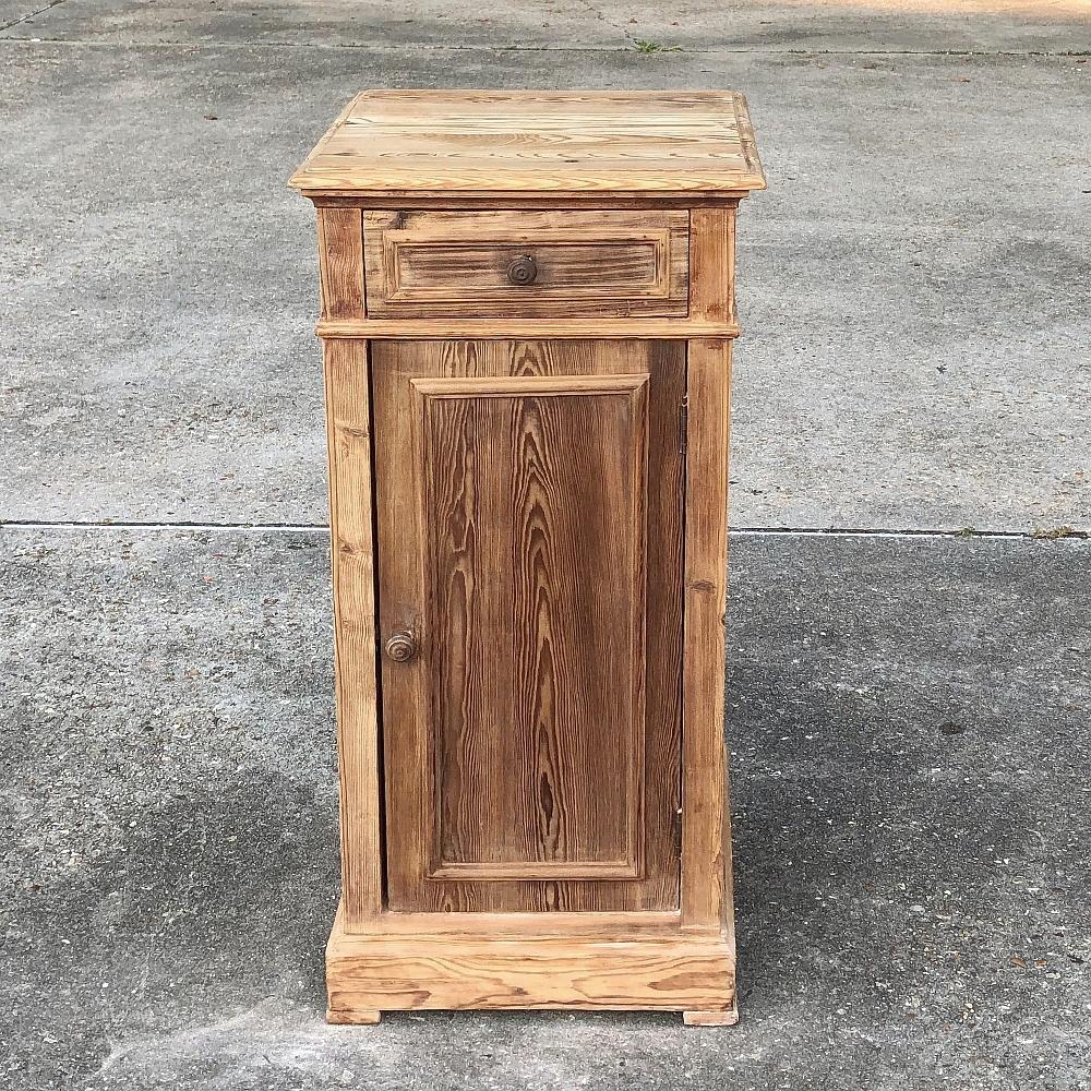 Hand-Crafted 19th Century Country French Pine Nightstand
