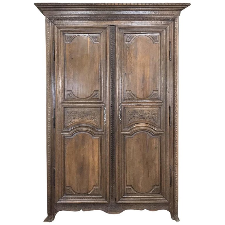 19th Century Country French Provincial Armoire For Sale at 1stdibs