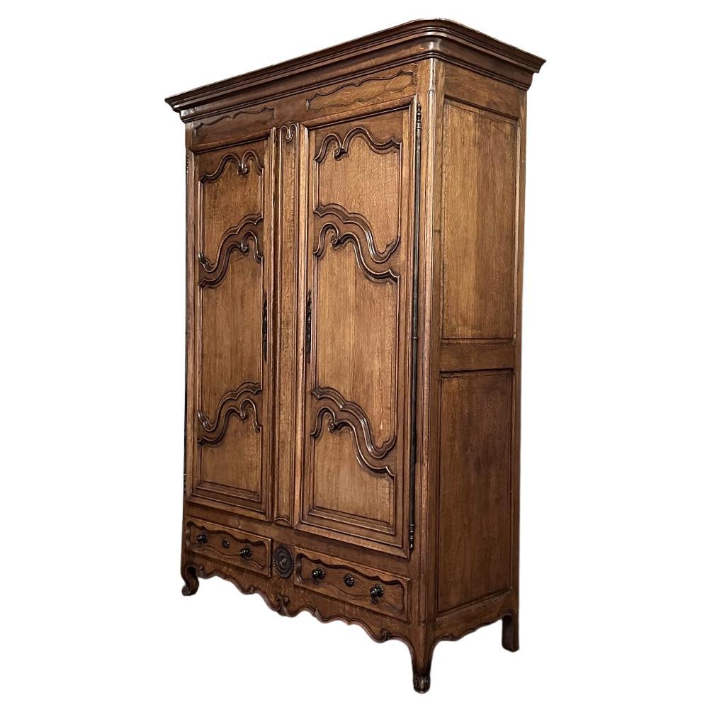 19th Century Country French Provincial Armoire, Wardrobe