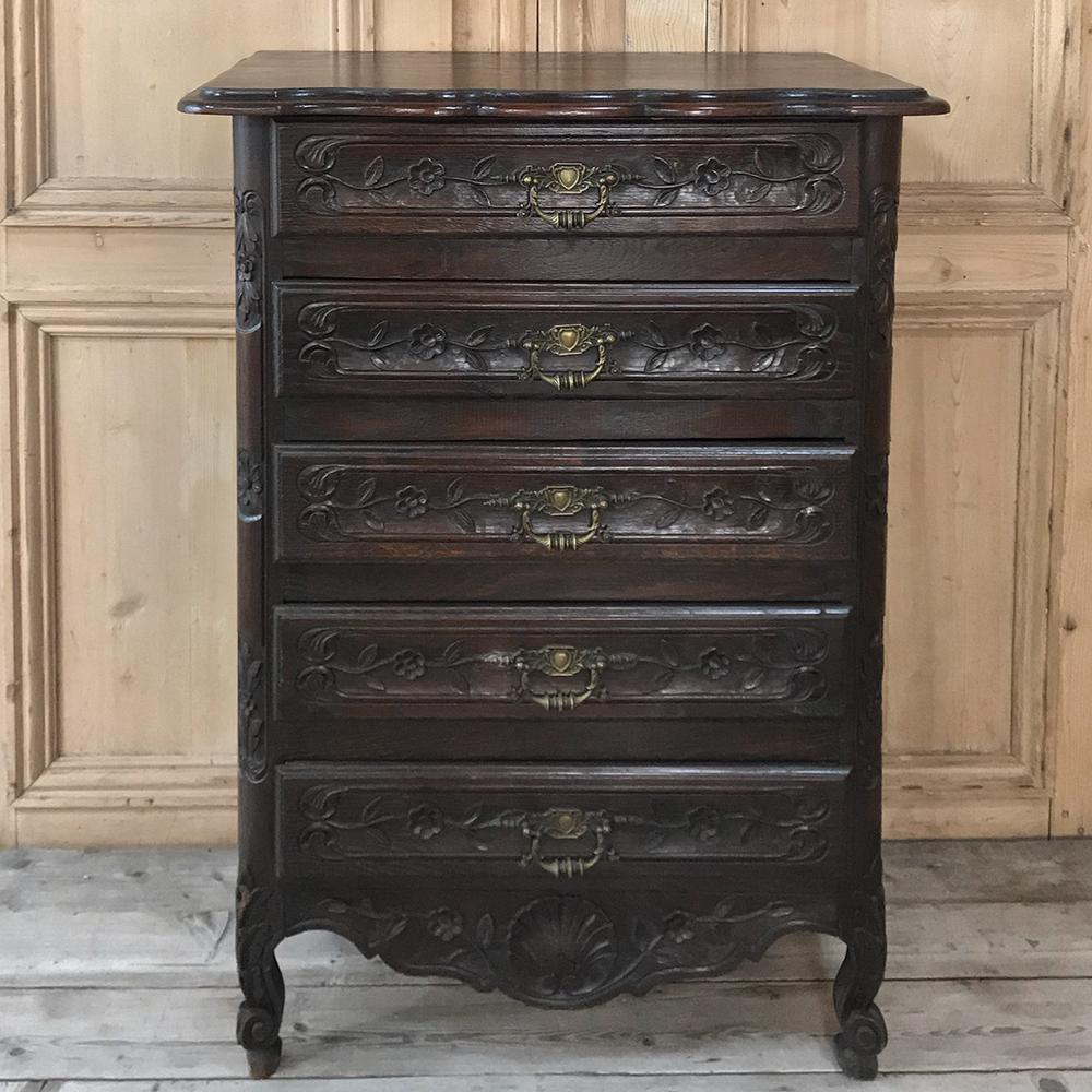 19th Century Country French Provincial Chiffoniere In Good Condition In Dallas, TX