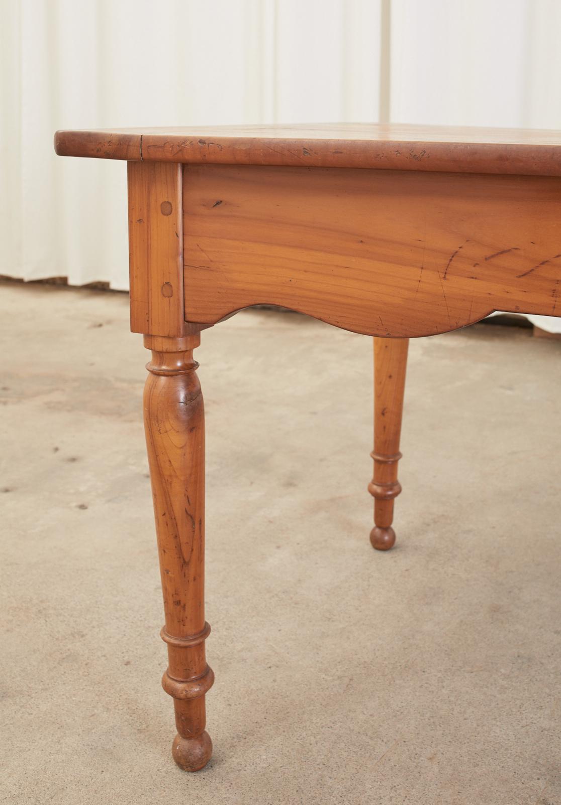 19th Century Country French Provincial Farmhouse Fruitwood Dining Table For Sale 11