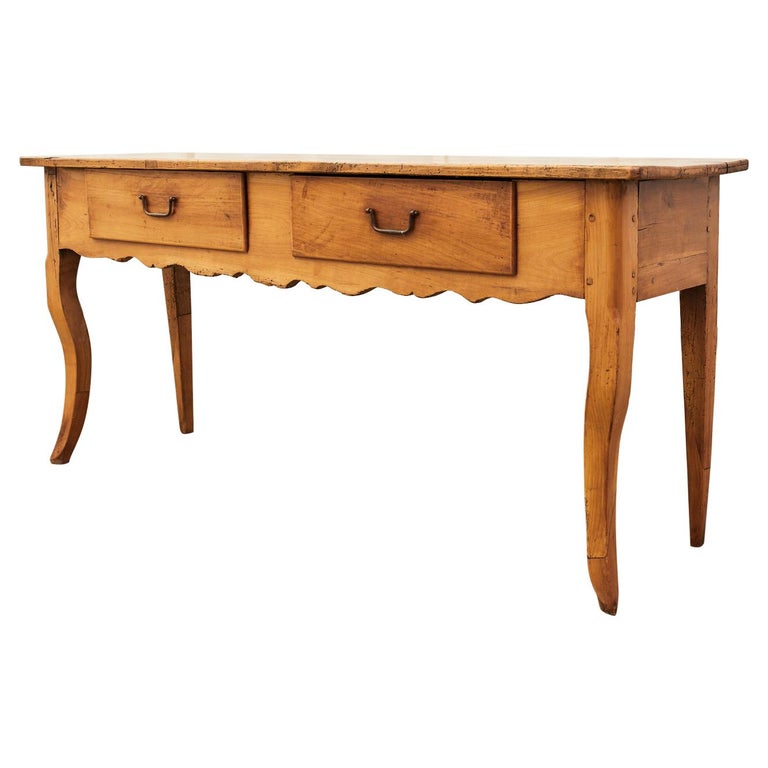 19th Century Country French Provincial Fruitwood Console Table Server ...