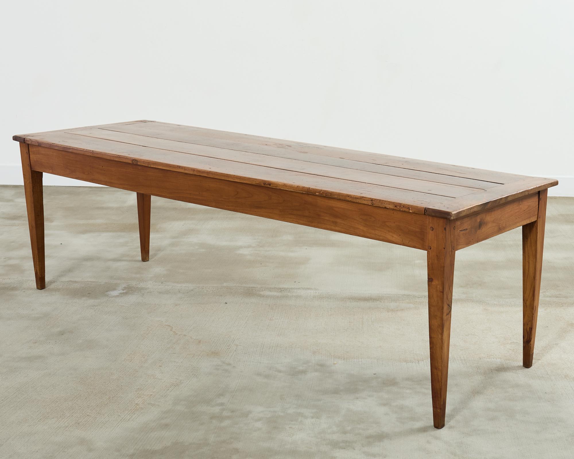 19th Century Country French Provincial Fruitwood Farmhouse Dining Table 6