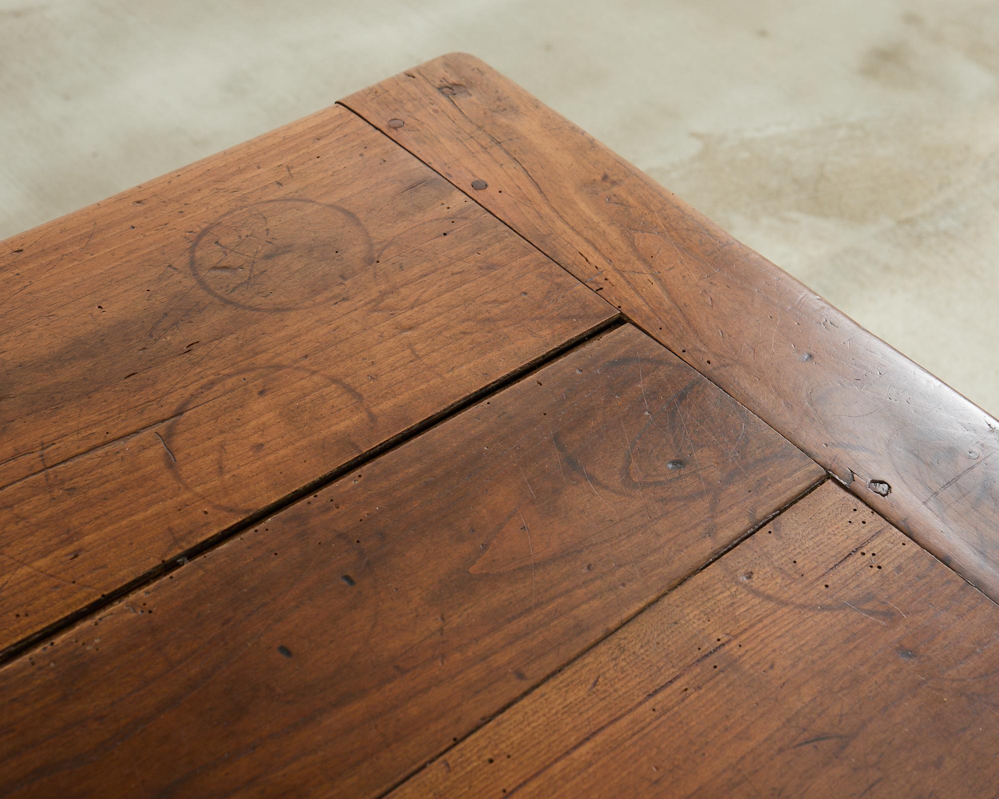 19th Century Country French Provincial Fruitwood Farmhouse Dining Table 7