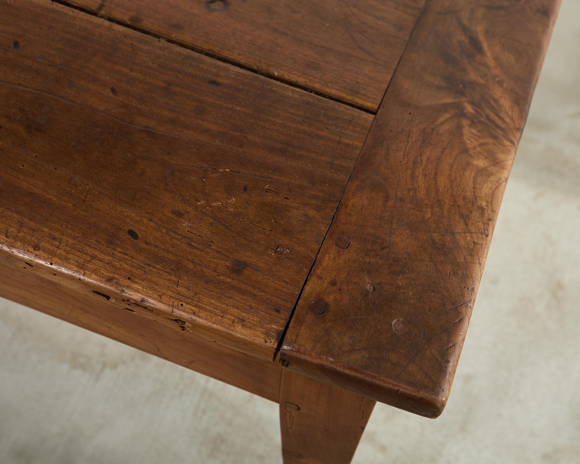 19th Century Country French Provincial Fruitwood Farmhouse Dining Table 8
