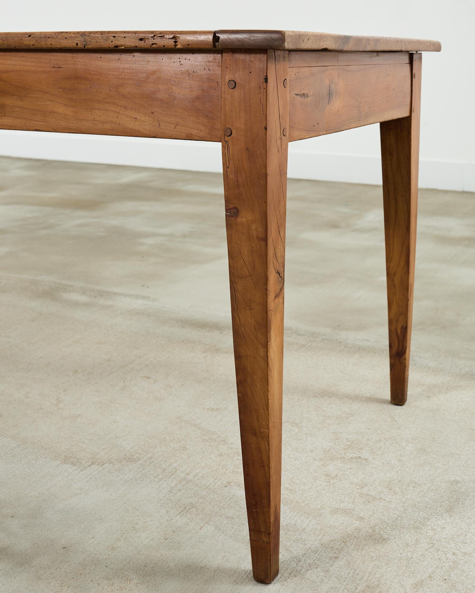 19th Century Country French Provincial Fruitwood Farmhouse Dining Table 9